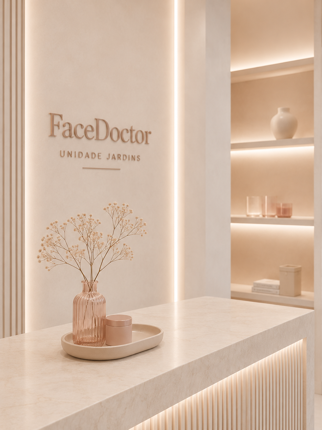 Recepção da unidade FaceDoctor Jardins